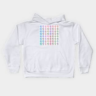 Multi colored blurry  Hamsa Evil eye Pop Art Design Kids Hoodie